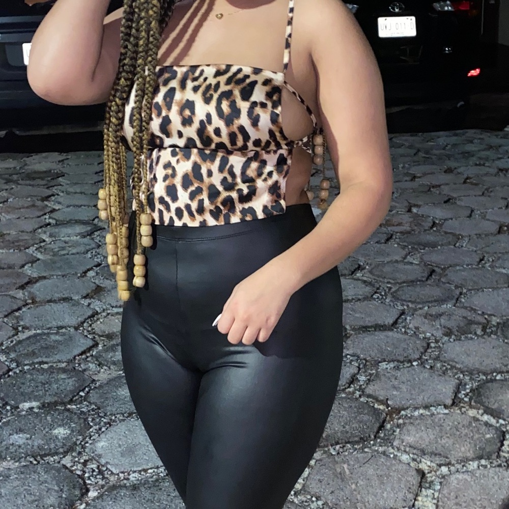 cheetah print halter top